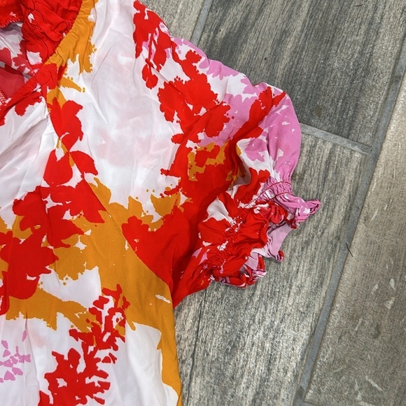 Caballero pink floral blouse womens size XS - Picture 2 of 8